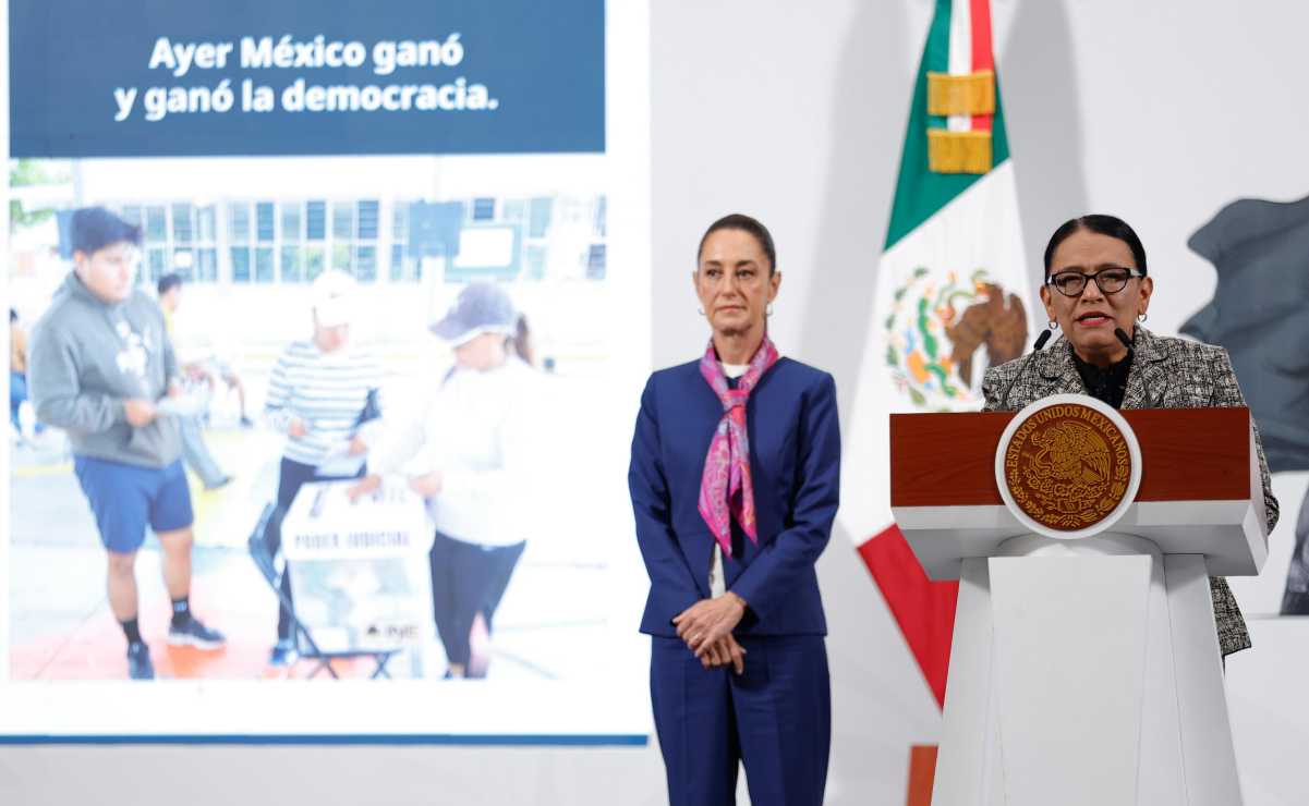 Sheinbaum supervisa plantas de separación de basura de la CDMX; la acompañan Brugada, Delfina y Bárcena