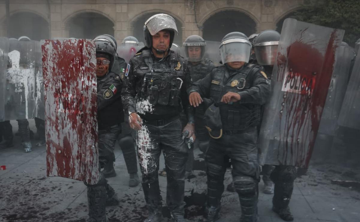 Se reportan 94 policías y 29 civiles lesionados durante la marcha del 2 de octubre 