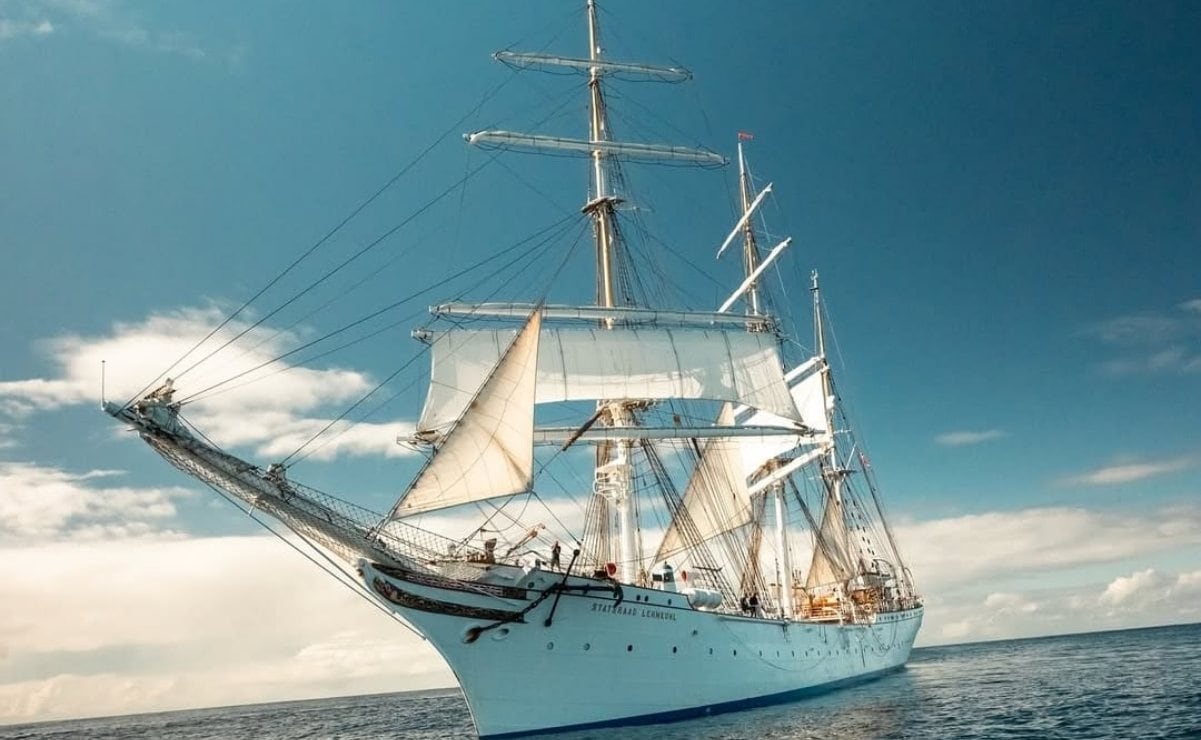 Todo listo para arribo del histórico velero noruego, Statsraad Lehmkuhl, a La Paz, BCS; realiza divulgación científica y educativa