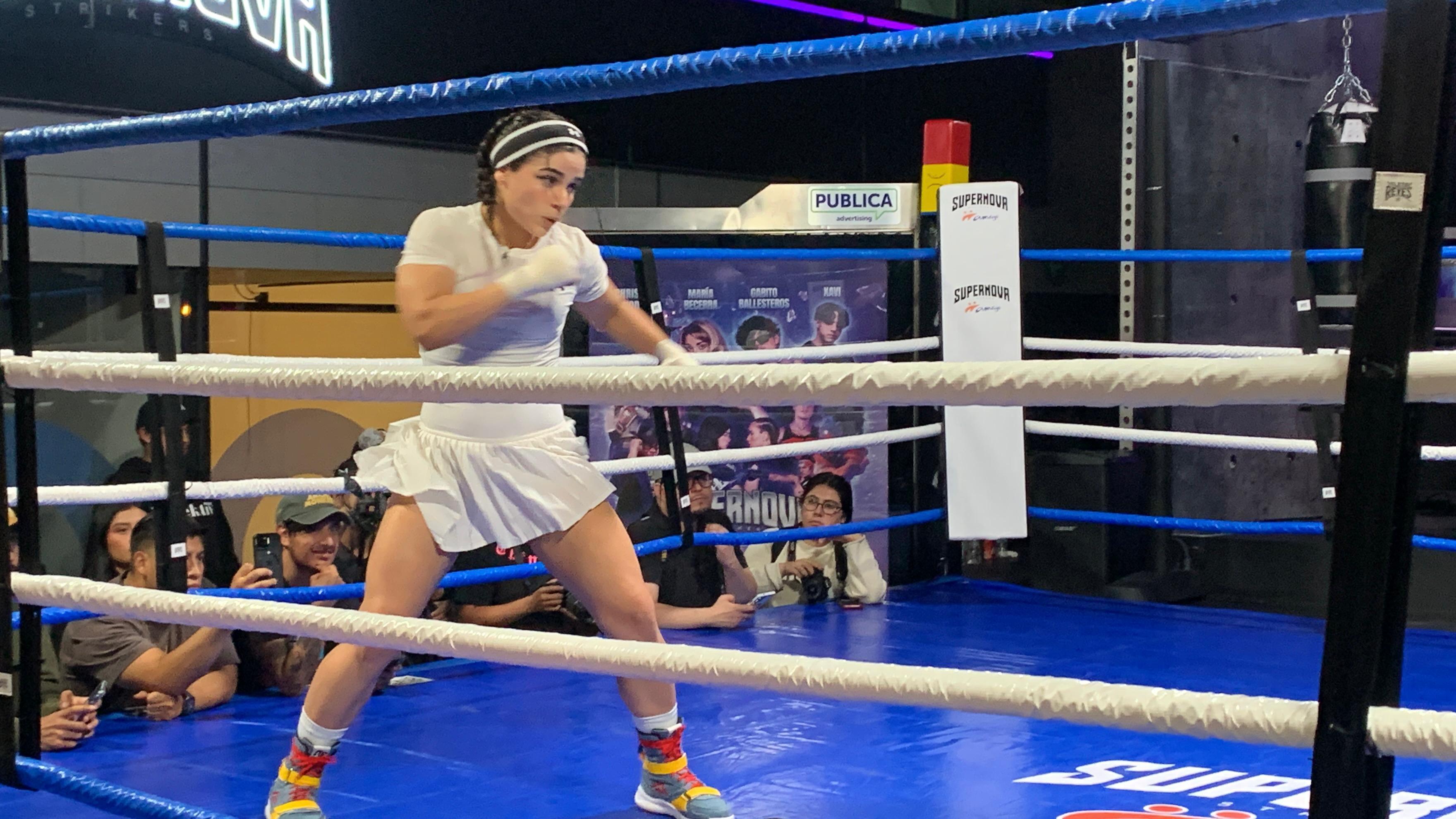Alana Flores acepta que boxear es difícil; Sebastián Cáceres estará en Supernova para apoyarla 