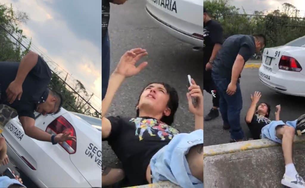 Miembros de seguridad UNAM agreden a estudiante (VIDEO)