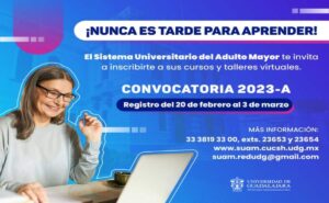 Inicia el registro para cursos y talleres del Sistema Universitario de Adulto Mayor de la UDG