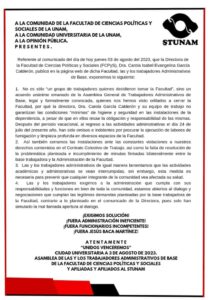 ¿Qué pasa en la FCPyS de la UNAM?