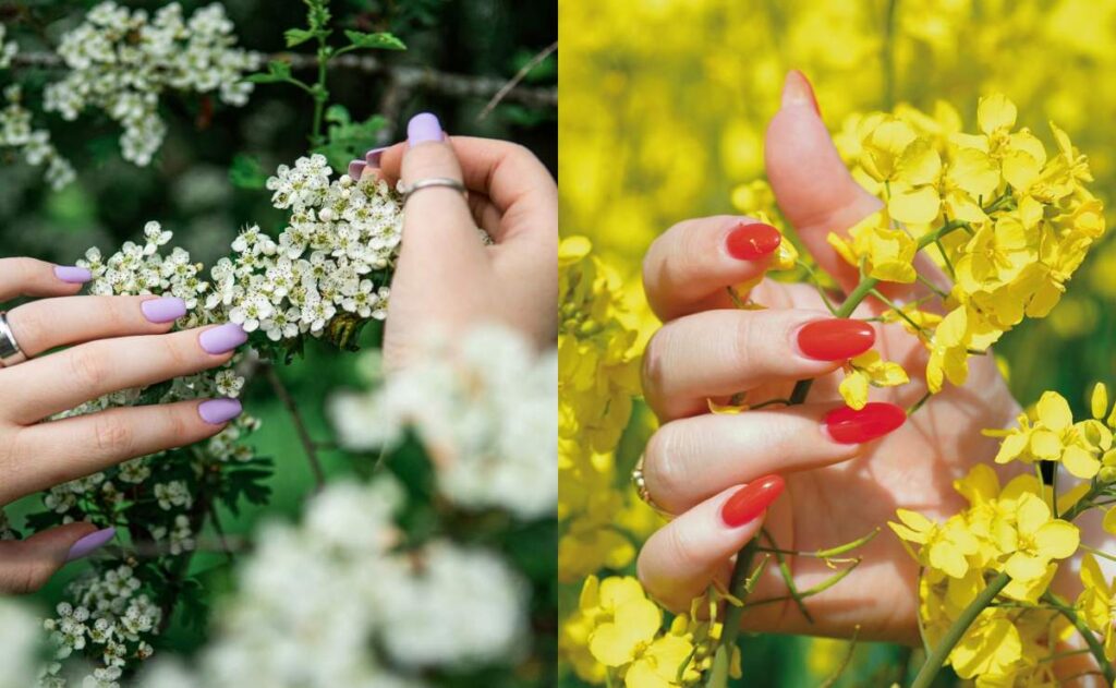 Uñas de gelish para la primavera