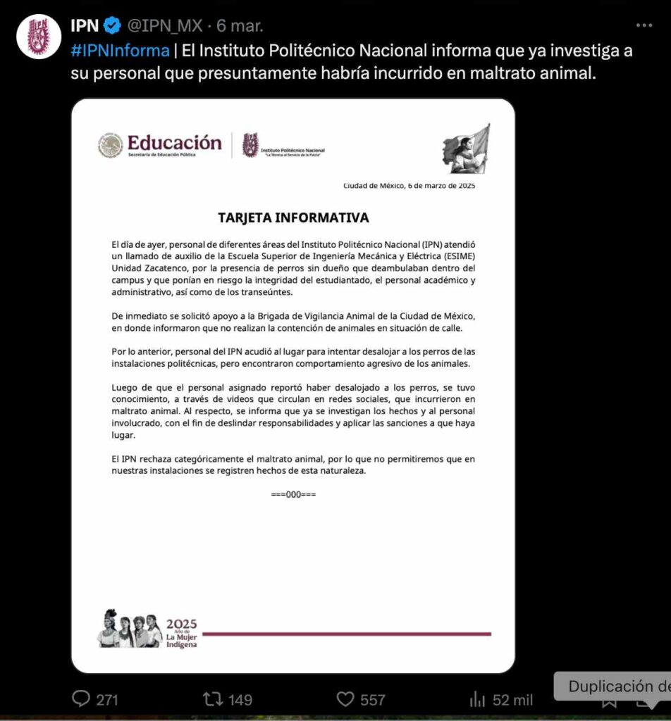 IPN comunicado 