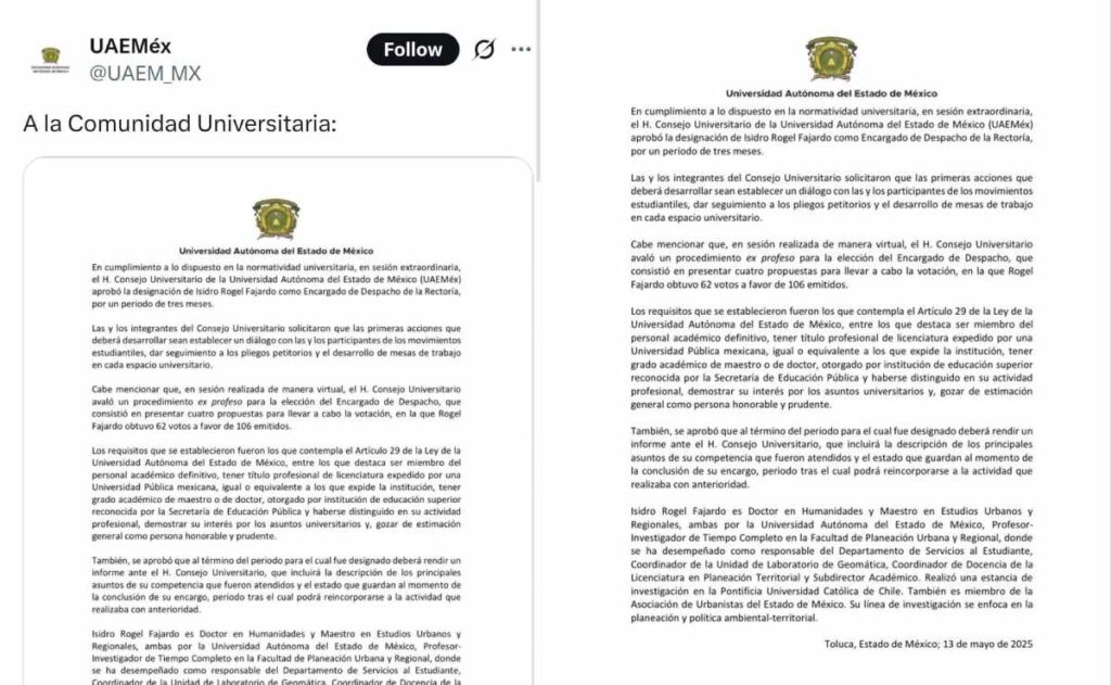 UAEMéx-anuncia-encargado-despacho-rectoría