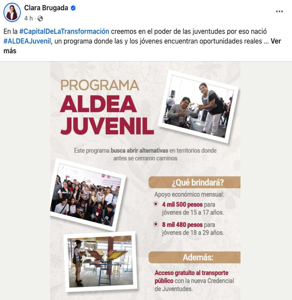 Nuevo programa de Clara Brugada 