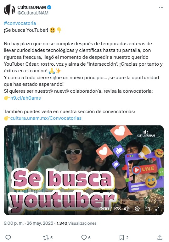 creador de contenido UNAM