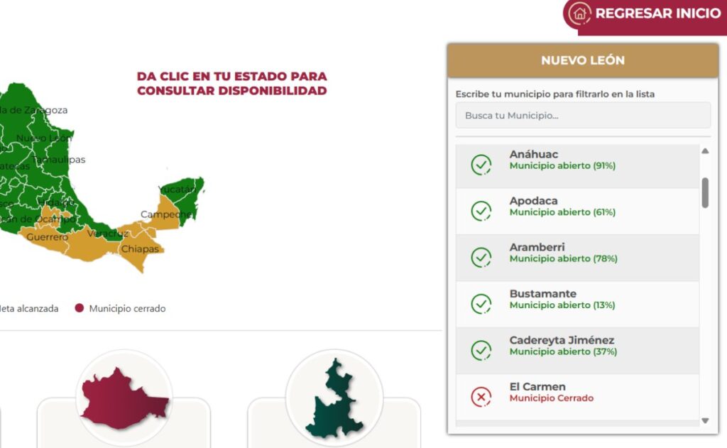 Mapa de focalización - JCF | Captura de pantalla