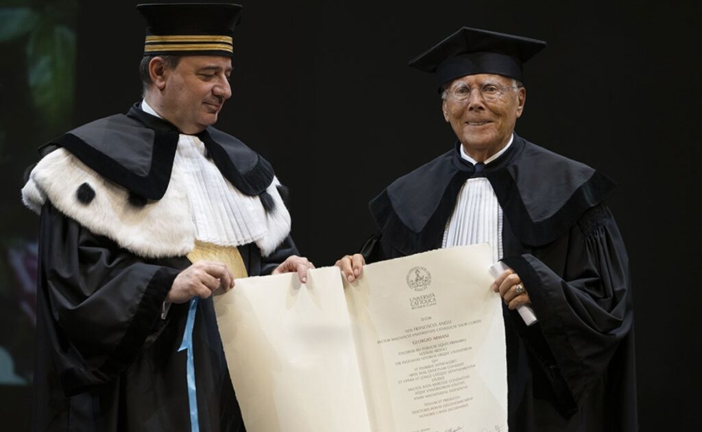 Giorgio Armani: de ‘renunciar’ a ser doctor a recibir un honoris causa