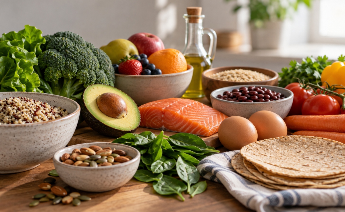 La alimentación es clave durante el tratamiento contra el cáncer; las recomendaciones deben basarse en evidencia y valoración profesional. Imagen: creada con IA